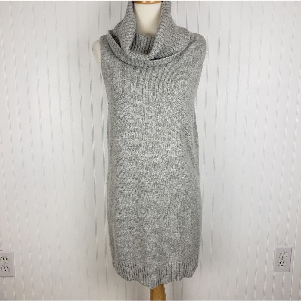 Lole Basia Wool Blend Grey Sweater Dress Size Medium Sleeveless Tunic